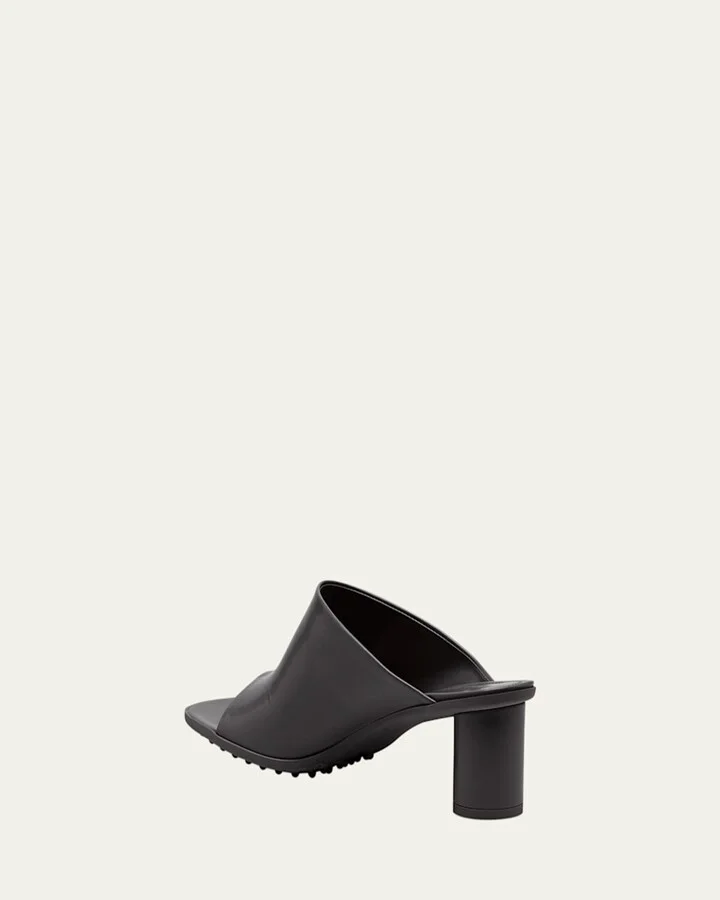 Atomic Leather Cylinder-Heel Mules - Image 8