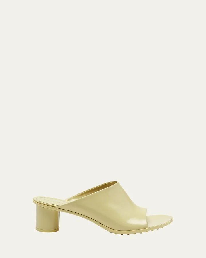 Atomic Leather Cylinder-Heel Mules