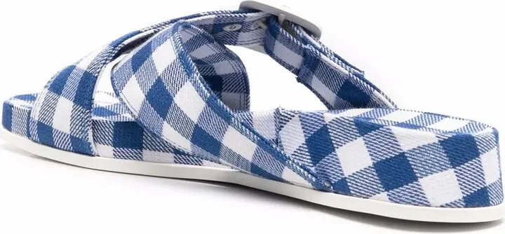Atonik gingham-check sandals - Image 3