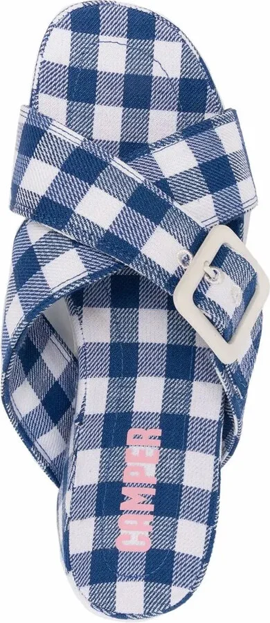 Atonik gingham-check sandals - Image 4