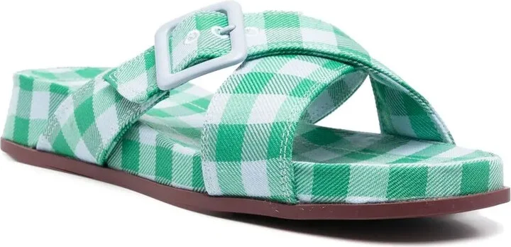 Atonik gingham-check sandals - Image 2