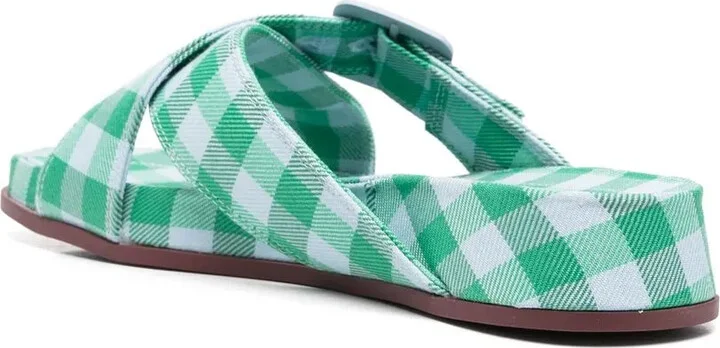 Atonik gingham-check sandals - Image 3