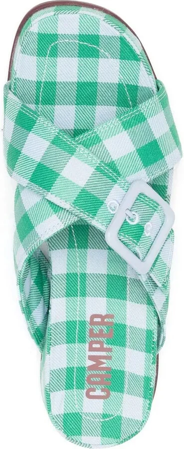 Atonik gingham-check sandals - Image 4