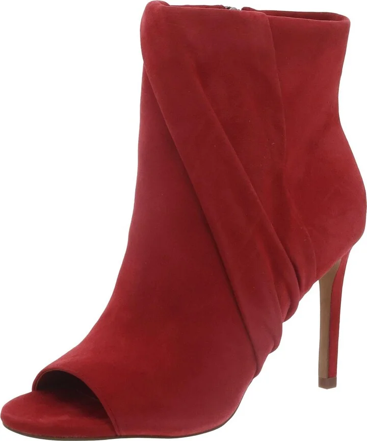 Atonna Womens Ruched Peep Toe Booties