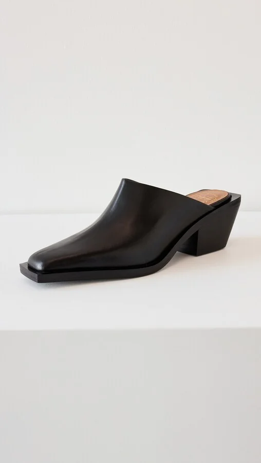 ATP Atelier Amorosi Black Vacchetta Flats - Image 3