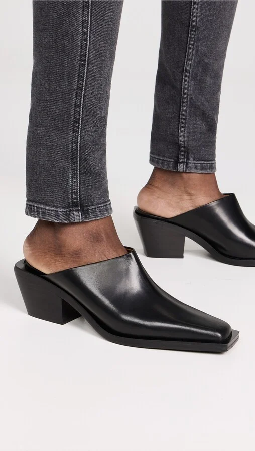 ATP Atelier Amorosi Black Vacchetta Flats - Image 5