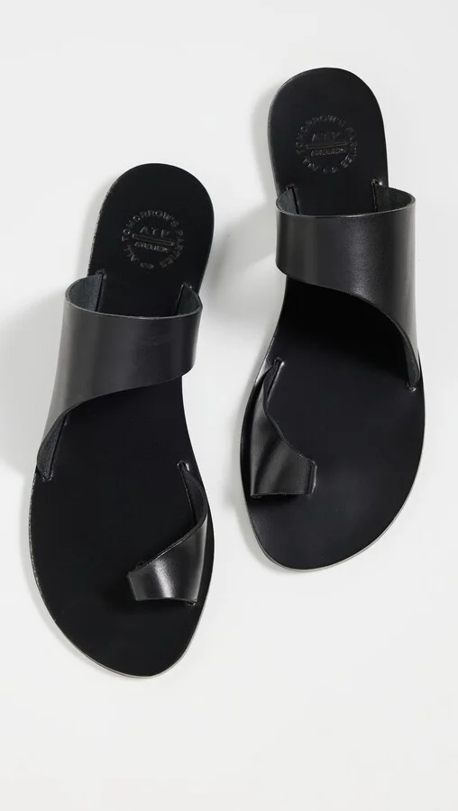 ATP Atelier Centola Black Vacchetta Sandals - Image 4
