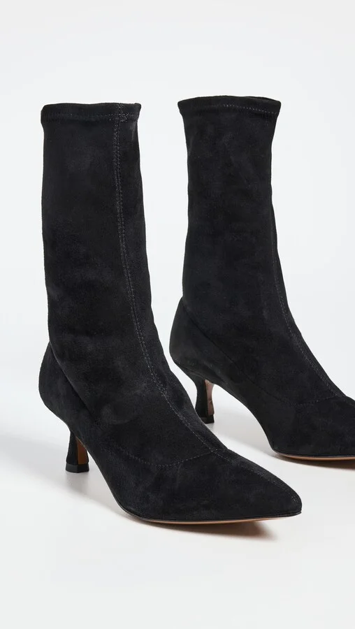 ATP Atelier Cerone Black Suede Stretch Boots - Image 3