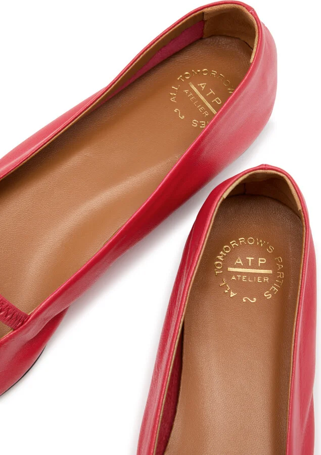 Atp Atelier Loria Leather Ballet Flats - Image 4