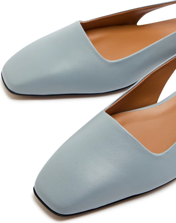 Atp Atelier Plesio Leather Slingback Flats - Image 3