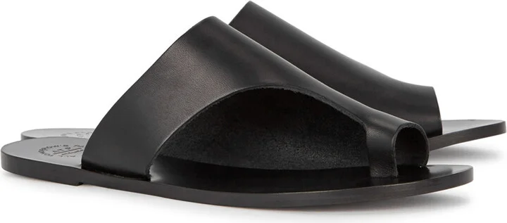 Atp Atelier Rosa Black Leather Sandals - Image 2