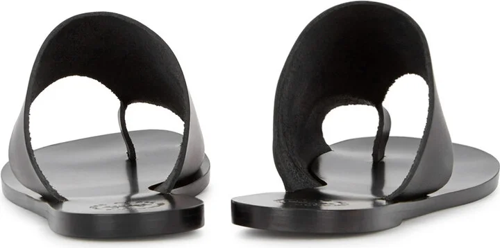 Atp Atelier Rosa Black Leather Sandals - Image 3