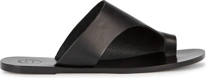 Atp Atelier Rosa Black Leather Sandals