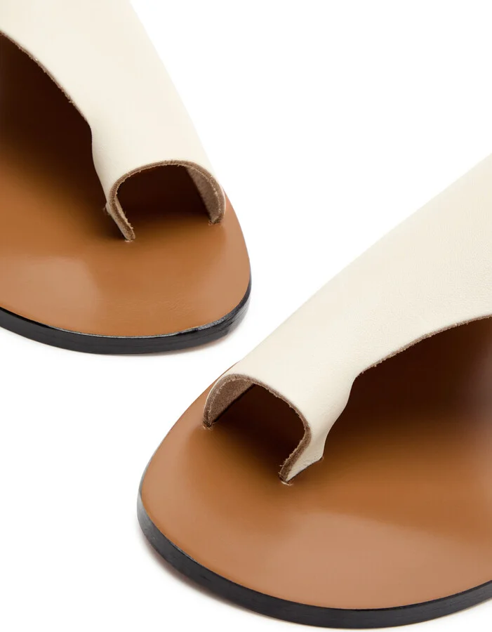 Atp Atelier Rosa Leather Thong Sandals - Image 3