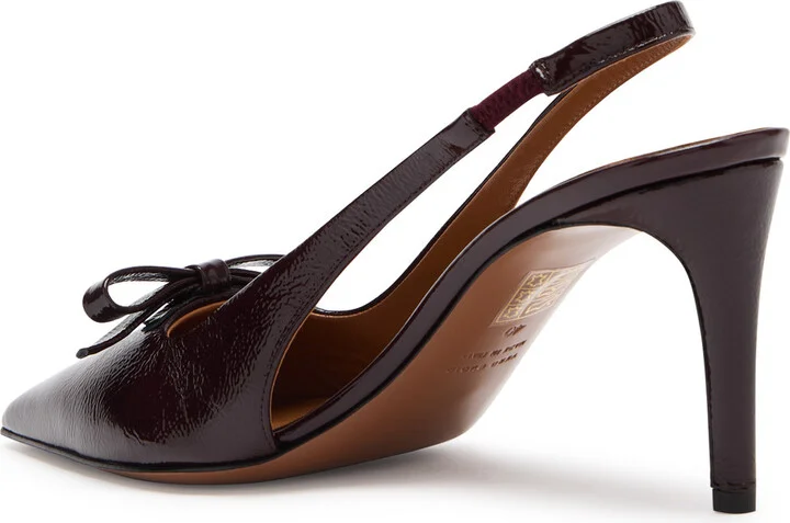 Atp Atelier Thiene 80 Crinkled Patent-leather Slingback Pumps - Image 2