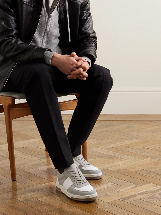 Atticus Suede and Full-Grain Leather Sneakers - Image 2