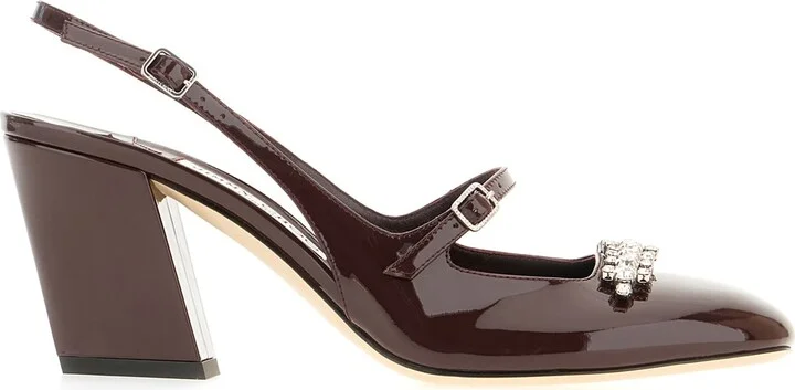 Aubergine Leather Belinda Pumps