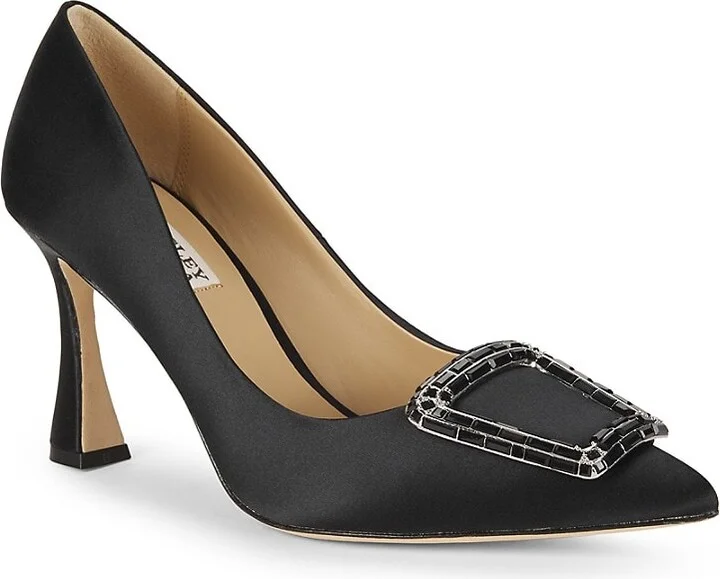 Aubree 85MM Embellished Satin Pumps - Image 2