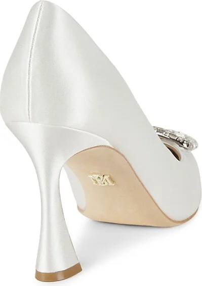 Aubree 85MM Embellished Satin Pumps - Image 3