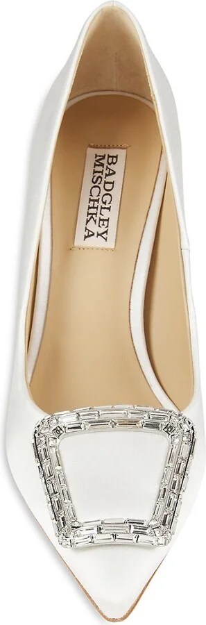 Aubree 85MM Embellished Satin Pumps - Image 5
