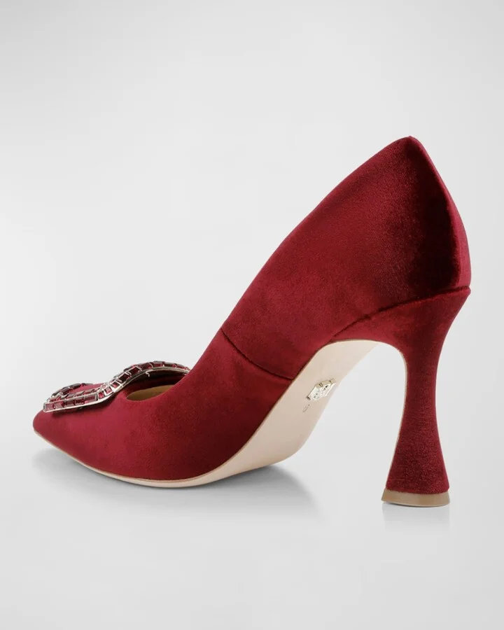 Aubree Silk Buckle Pumps - Image 9
