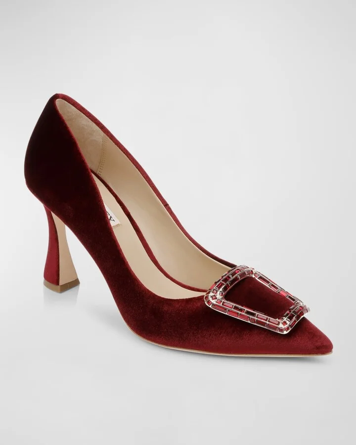 Aubree Silk Buckle Pumps - Image 10