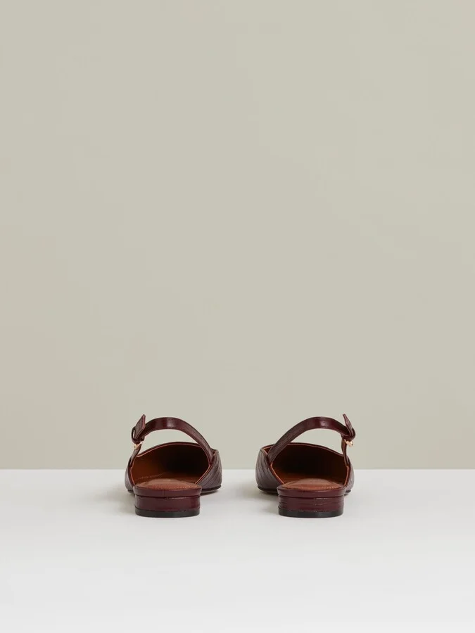 Aubrey Leather Slingback Ballerina Pumps - Image 4