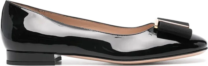 Audrey 20mm patent ballerina shoes