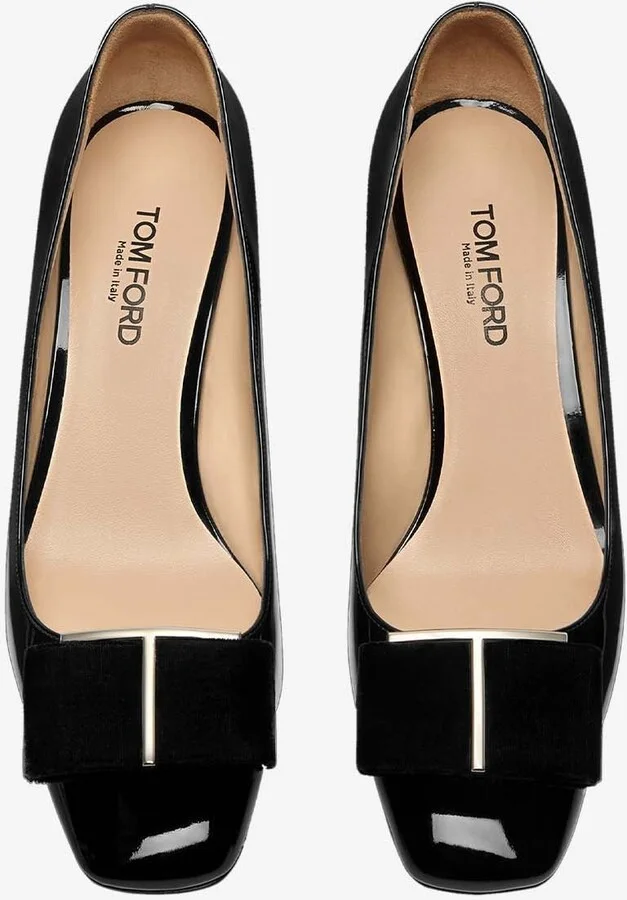 Audrey 55 Pumps in Patent Leather and Velvet - Image 3