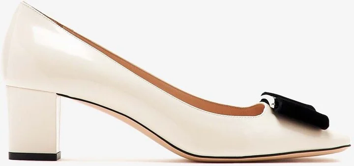 Audrey 55 Pumps in Patent Leather and Velvet