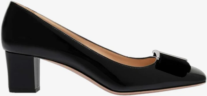 Audrey 55 Pumps in Patent Leather and Velvet