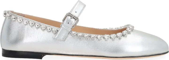 Audrey crystal-embellished ballet pumps