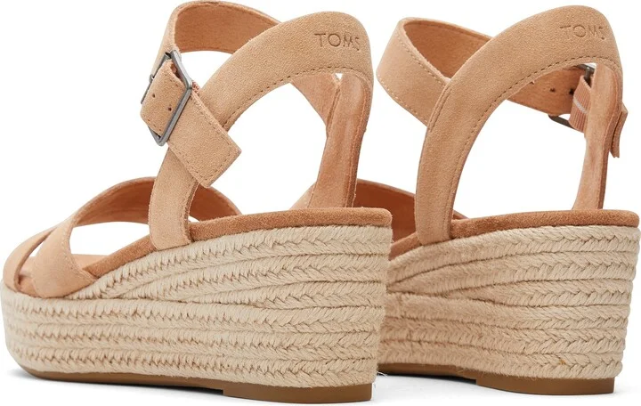 Audrey Honey Suede Wedge Sandal - Image 4