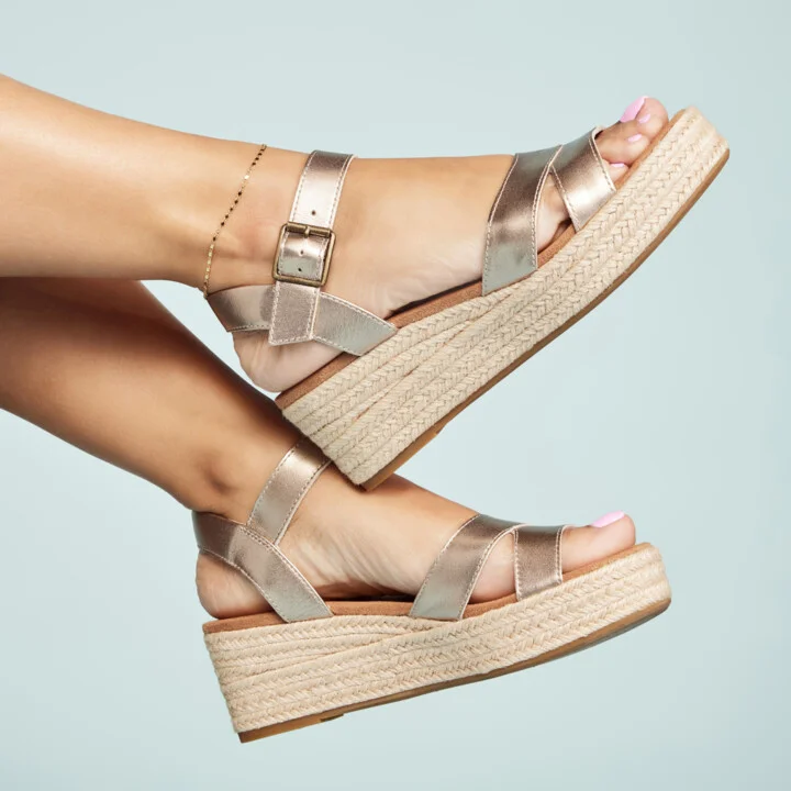 Audrey Metallic Wedge Sandal - Image 2