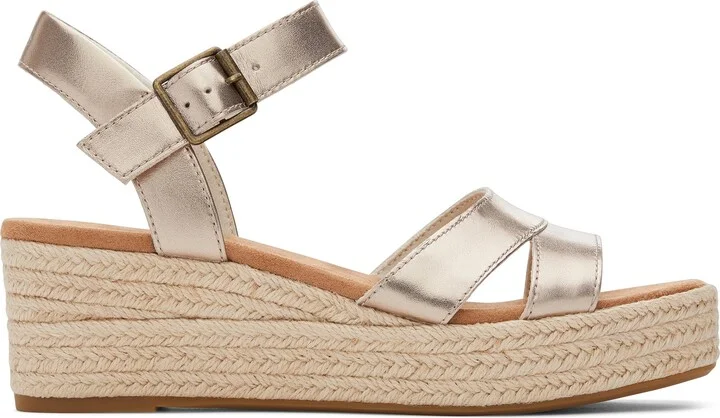 Audrey Metallic Wedge Sandal