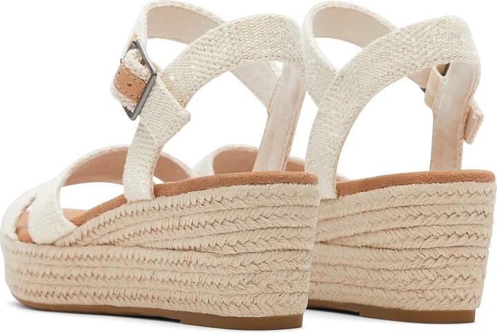 Audrey Natural Metallic Wedge Sandal - Image 4