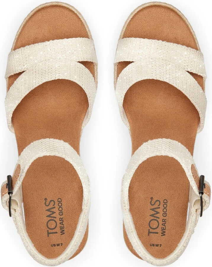 Audrey Natural Metallic Wedge Sandal - Image 5