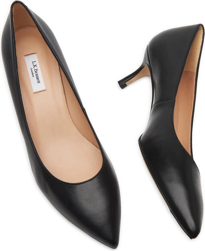 Audrey Pointed Toe Kitten Heel Pump - Image 5