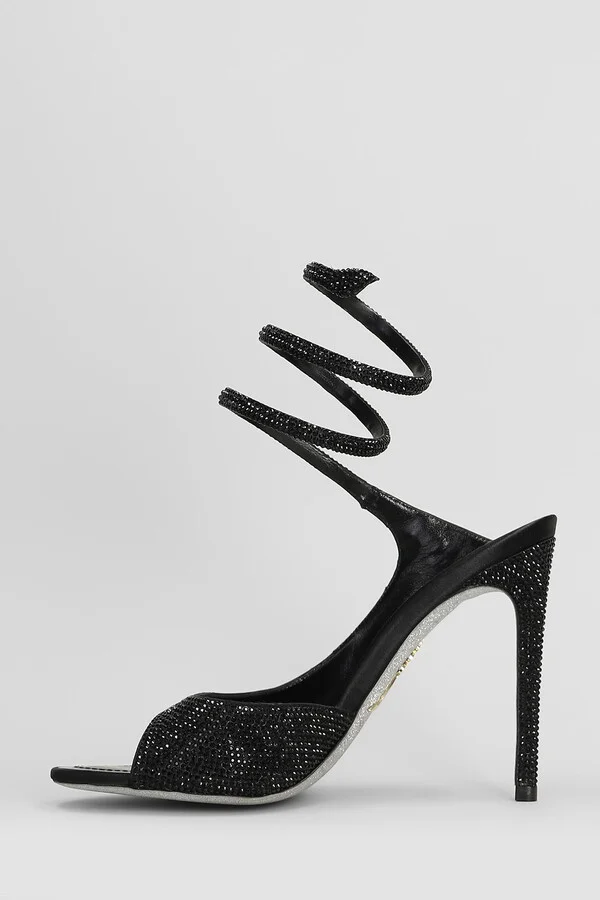 Audrey Sandals In Black Leather - Image 3