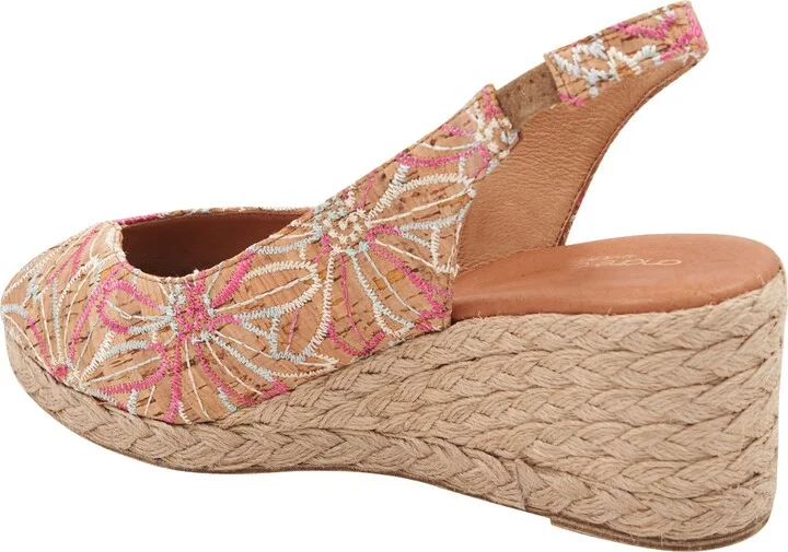 Audrey Slingback Peep Toe Espadrille Wedge Sandal - Image 2
