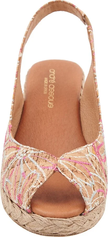 Audrey Slingback Peep Toe Espadrille Wedge Sandal - Image 4
