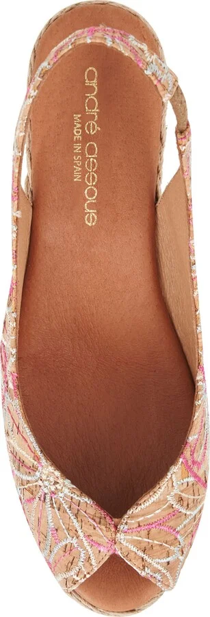 Audrey Slingback Peep Toe Espadrille Wedge Sandal - Image 5