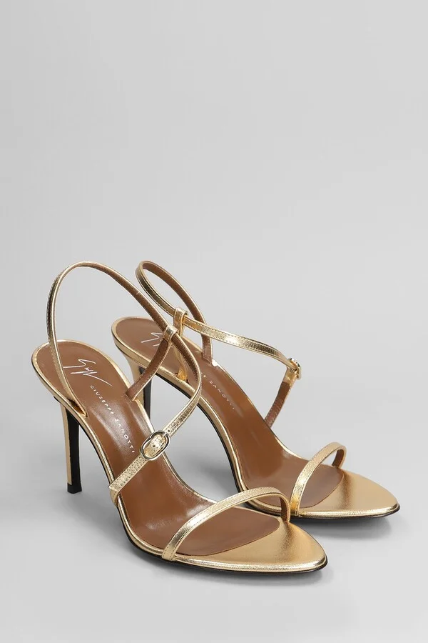 Audrinette 90 Sandals In Gold Leather - Image 2