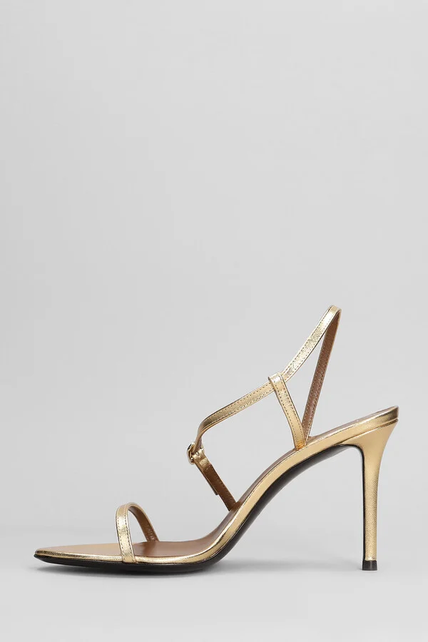 Audrinette 90 Sandals In Gold Leather - Image 3
