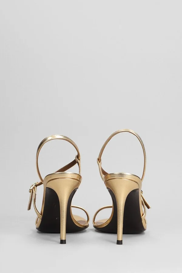 Audrinette 90 Sandals In Gold Leather - Image 4