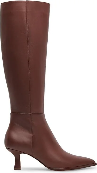 Auggie Boots Womens 9.5 Brown Leather Pointed Toe Kitten Heel KHD2045