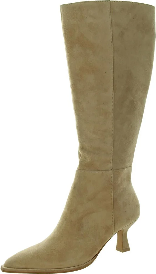 Auggie Womens Leather Tall Knee-High Boots
