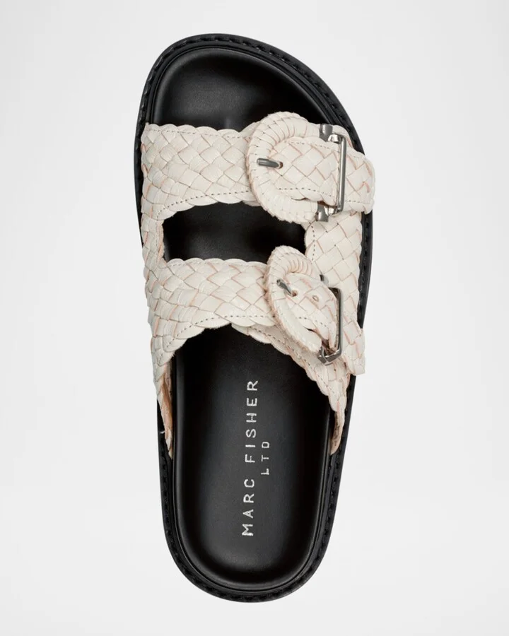 Auggie Woven Leather Dual-Buckle Sporty Sandals - Image 2