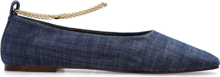 ‘Augusta’ Denim Ballet Flats, , - Blue