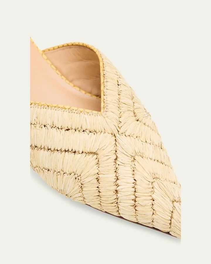 Aunika Raffia Ballerina Mules - Image 2